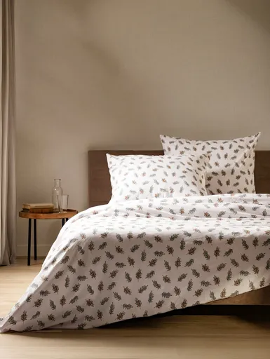 Lenjerie de pat King Size, Ramoscelli, Homla, 3 piese, 200x220 cm, bumbac, multicolor