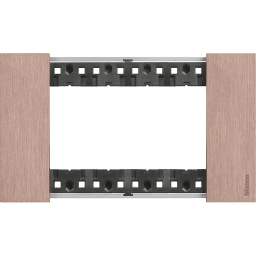 Rama ornament 4 module Bticino Living Now KA4804ZM, cupru