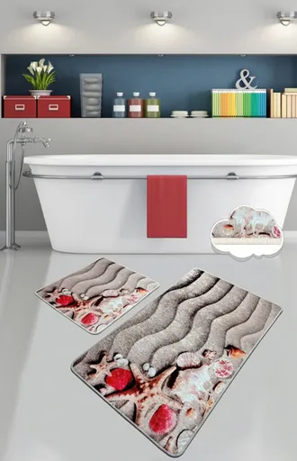 Set covorase de baie, L'essentiel Maison, Coast, Poliester, Multicolor