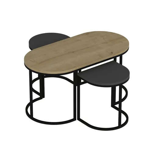 Măsuță Dena Anthracite, 3 bucăți