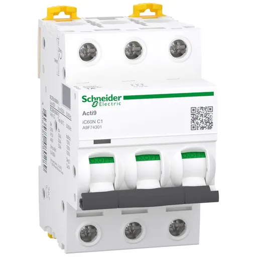 Siguranta automata Acti9 Ic60N 3P, 1A, curba C Schneider A9F74301
