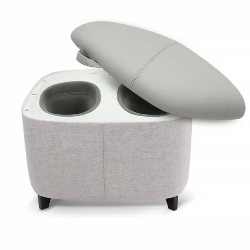 Aparat masaj pentru picioare Medivon Atlantis, Shiatsu, Vacuum, 8 capete, 3 moduri, Incalzire, Telecomanda, Bej