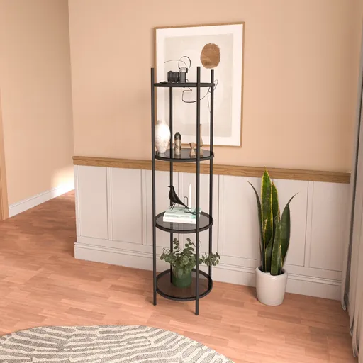 Corp biblioteca, Hanah Home, Vogue, 42x150x42 cm, Negru