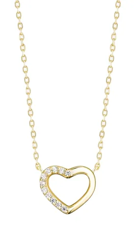 Preciosa Colier placat cu aur cu zircon cubic True Love Royal Lagoon 5436Y00