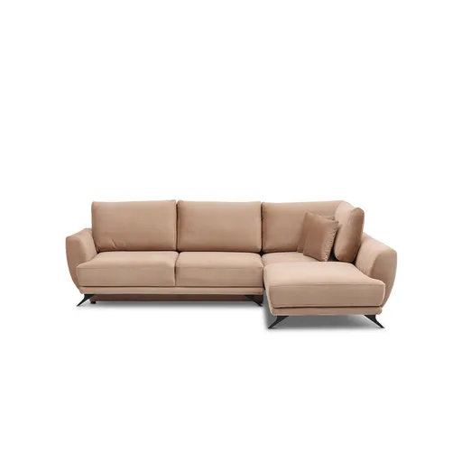 Coltar extensibil dreapta 4 locuri ELTAP, RT-20LO, Larde, 286x191x90 cm, lemn/poliester, maro deschis