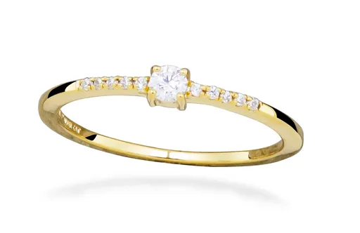 Silver Cat Frumos inel placat cu aur cu zirconi SC553 52 mm