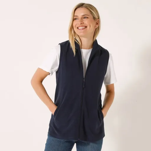 Vesta fleece cu fermoar