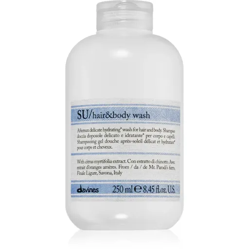 Davines SU Hair&Body Wash 2 in 1 gel de dus si sampon 250 ml
