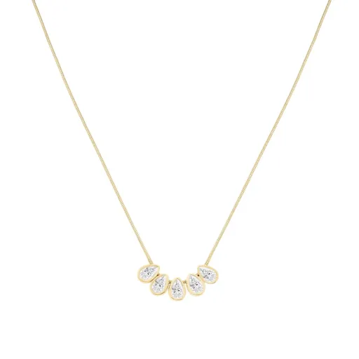 Rosefield Colier pentru femei placat cu aur cu cristale Picătură JNCDG-J1177