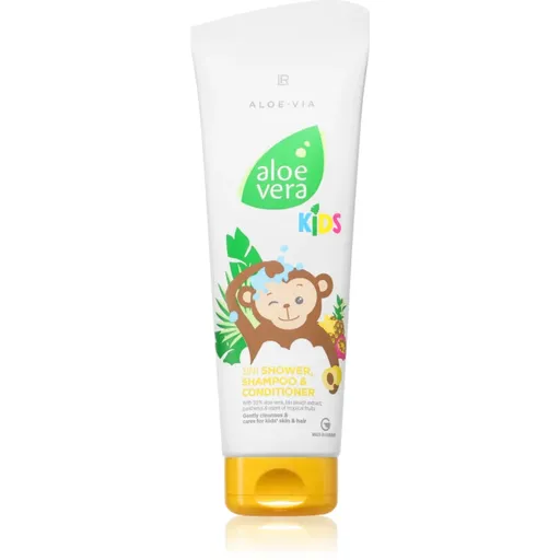 LR Aloe Vera Kids șampon, balsam și gel de duș 3 în 1 pentru copii 250 ml