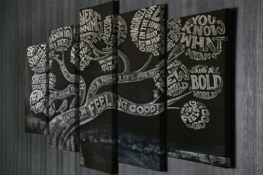 Tablou decorativ, BC111, Cadru: 100% LEMN (grosime: 3 cm), Multicolor