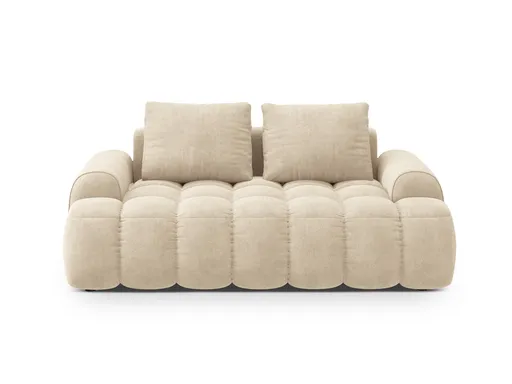 Canapea 2 locuri, Linz, Cosmopolitan Design, 175x100x84 cm, catifea, bej deschis