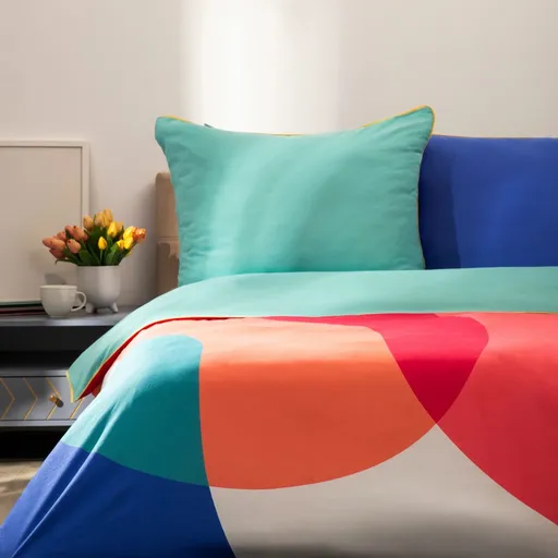 Lenjerie de pat King Size, Color Fiesta, Homla, 3 piese, 200x220 cm, microfibra din poliester, multicolor