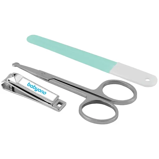 BabyOno Take Care Nail Care Set de manichiură pentru copii Mint 1 buc