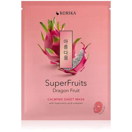 KORIKA Masca tip șervețel calmantă SuperFruits Dragon Fruit (Calming Sheet Mask) 25 g