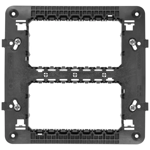 Rama suport 4+4 module Gewiss Chorus GW16808, alb, negru, titan