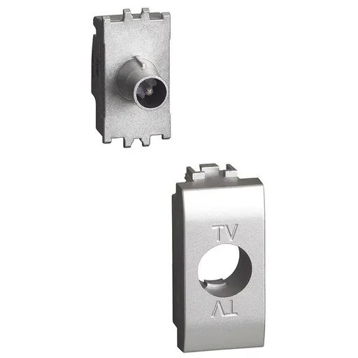 Priza tv directa 1 modul Bticino Living Light NT4202DN, argintiu