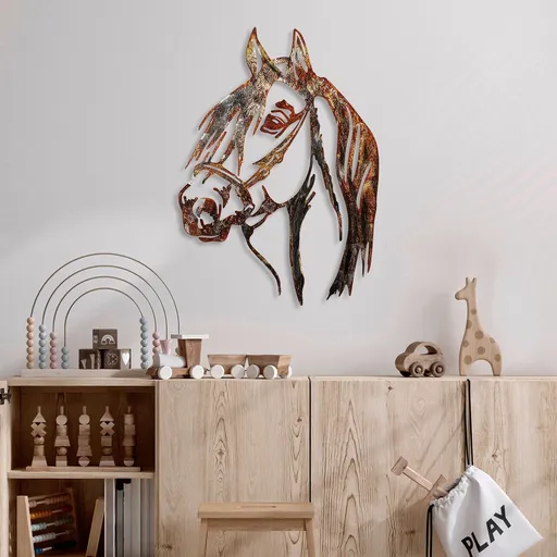 Decoratiune de perete, Horse, 38 x 53 cm, Multicolor