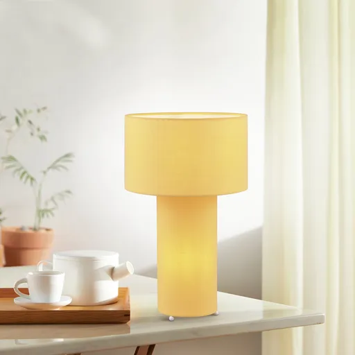 Lampa de masa Bale, TRIO, 24x40 cm, 10W, 2x E27, textil, portocaliu