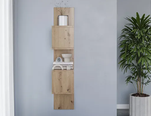 Raft de perete ELTAP, Sunpedo, 25x25x120 cm, PAL/PVC, stejar