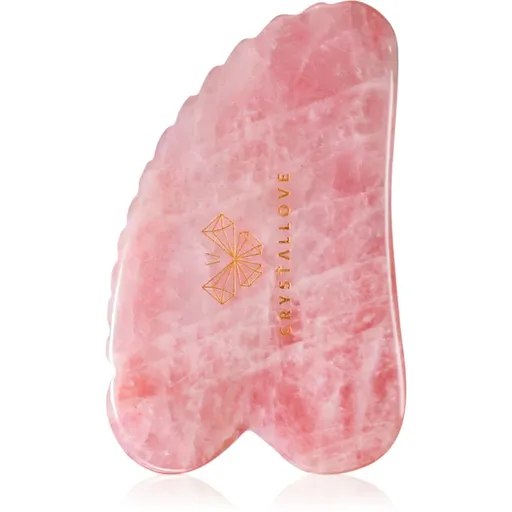 Crystallove Rose Quartz 3D Gua Sha accesoriu de masaj 1 buc