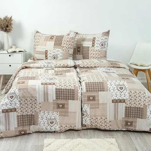 Stanex Lenjerie de pat din bumbac Pečvork bejz, 140 x 220 cm, 70 x 90 cm