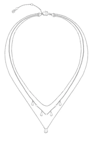 Hugo Boss Colier triplu din oțel cu cristale Selena 1580765