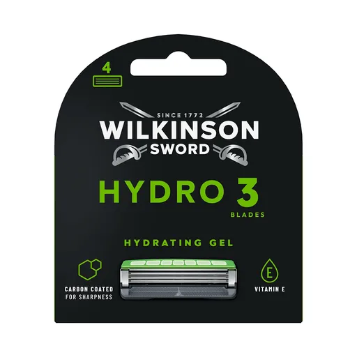 Wilkinson Sword Capete de schimb Hydro 3 Black Edition 4 buc
