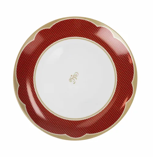 Platou pentru servire, Golden Eye Red, Brandani, 30.5, portelan