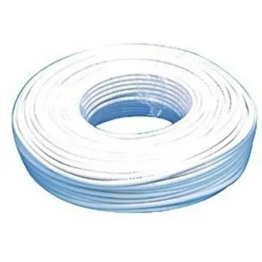 Rola 100 ml cablu coaxial RG59, 75R,1x0.643mm,fire cupru+Folie Al+PE Foamed +48x0.10mm cupru / 6mm PVC alb, Well RG59-CU/CU-100-WL