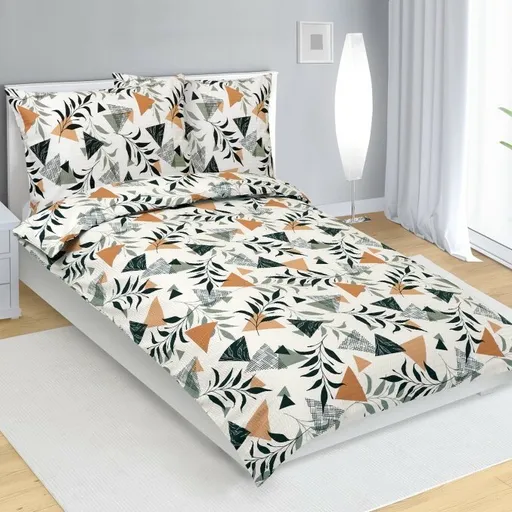 Lenjerie de pat Bellatex creponată Grădină, 140 x 220 cm, 70 x 90 cm, 140 x 220 cm, 70 x 90 cm