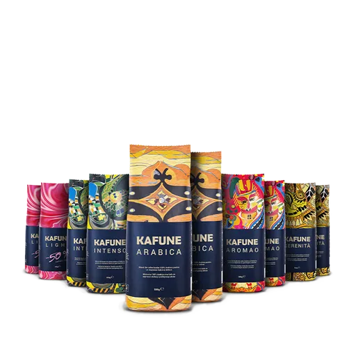 Pachet Mix Kafune Boabe - 5 Kg Cafea Boabe Premium Arabica, Intenso, Aromao, Serenit, Light