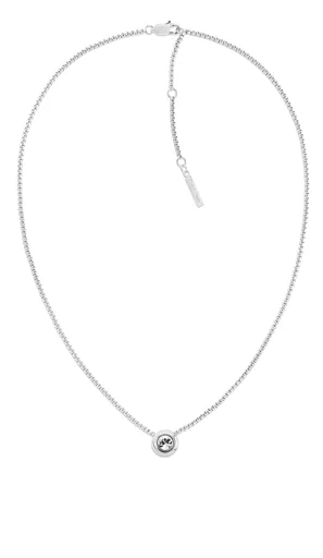 Calvin Klein Colier atemporal din oțel Twiste Bezel Solitaire 35000769