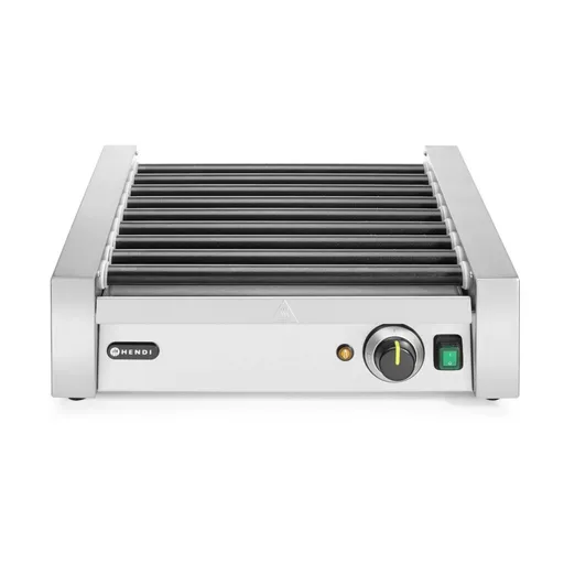 Gratar electric pentru carnati cu 9 role, 940W, inox, latime 42cm, max 150°C, HENDI