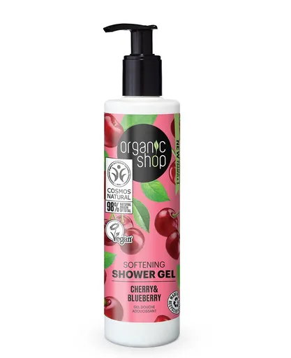 Organic Shop Gel de duș de înmuiere Cireșe și afine (Softening Shower Gel) 280 ml