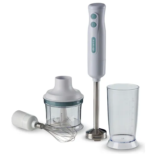 Set mixer, blender, tocator 3 în 1 Ariete BREAKFAST 0601/11, 700W, 500 ml, 2 viteze, Functie anti-stropire, Alb