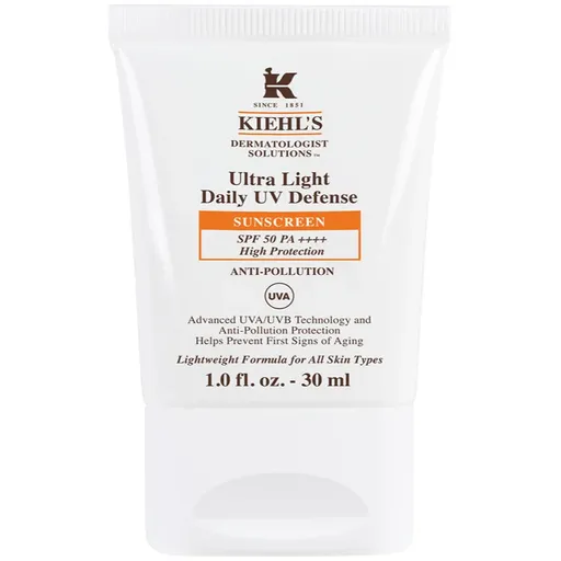 Kiehl's Ultra Light Daily UV Defense lichid protector ultra ușor pentru toate tipurile de ten, inclusiv piele sensibila SPF 50+ 30 ml