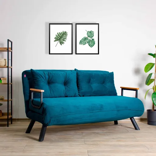 Canapea extensibila 2 locuri, Atelier del Sofa, 859FTN1276, Verde petrol