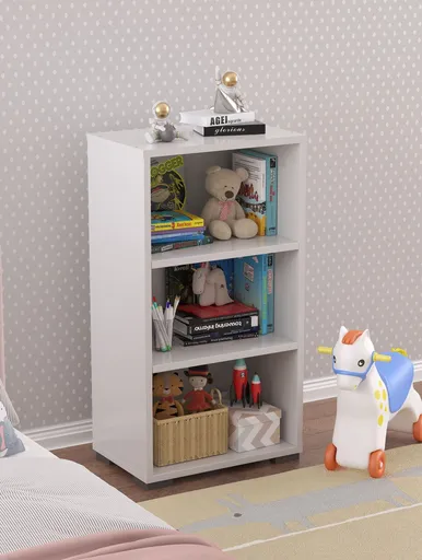 Corp biblioteca, Hanah Home, Key, 45.5x84x30 cm, Alb