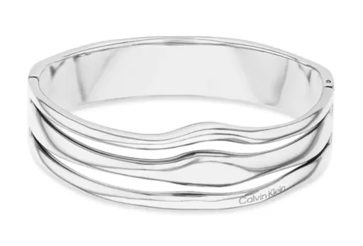 Calvin Klein Brățară modernă solidă din oțel CK Wavy 35000718