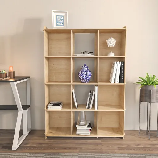 Corp biblioteca, Hanah Home, Zimba, 92.5x132x30 cm, Stejar