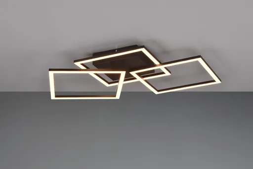 Plafoniera Trail, RL, 52.5x52.5x7 cm, 31W, 1x SMD, metal, negru mat