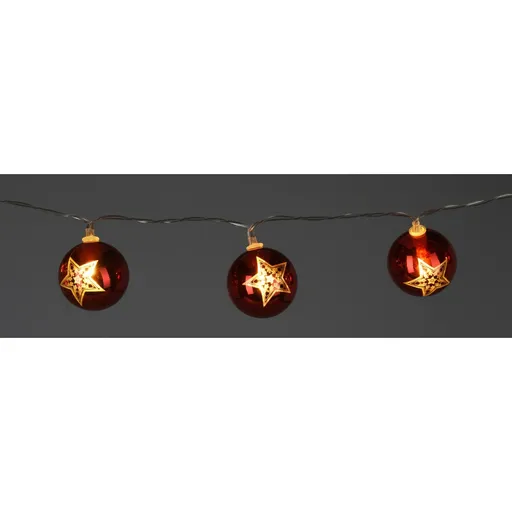 Ghirlandă luminoasă de Crăciun Stars, 120 cm, 10LED-uri, culoare cupru, cu baterii