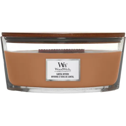 Lumânare parfumată WoodWick Santal Myrrh, 453 g