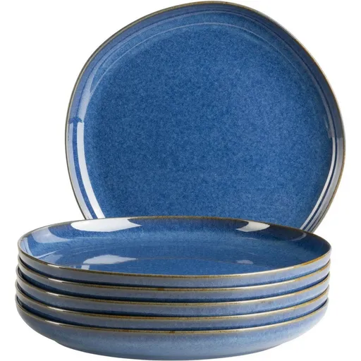 Set de farfurii plate Mäser Cordelia Royal Blue 27 cm, 6 buc., albastru închis