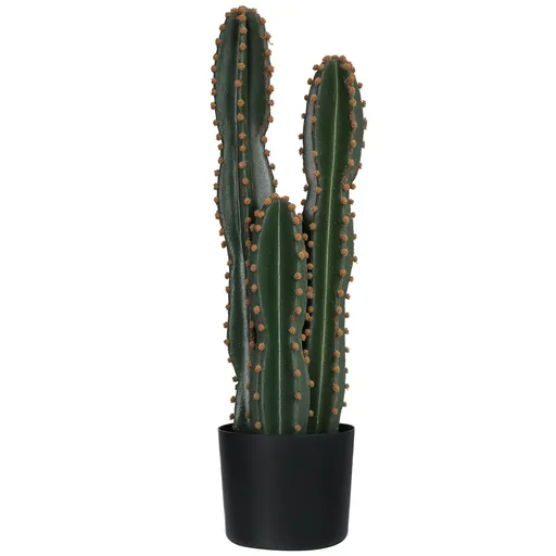 Outsunny Cactus artificial de mare realism plantă artificială de dimensiuni mari dim. Ø 17 x 60H cm verde | Aosom Romania