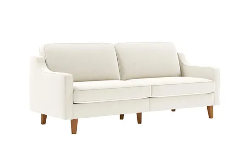 Canapea 3 locuri, Atelier del Sofa, 918CMF1150, Otel, Spumă de lapte / Nucă