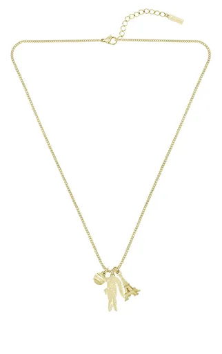 Lacoste Colier pentru femei din oțel placat cu aur Umpire 2040454