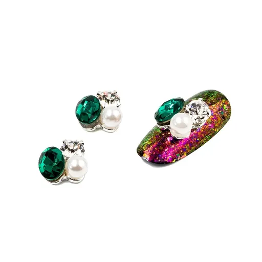 Cristale Unghii Green Crystal Nr. 75, Set 3 buc
