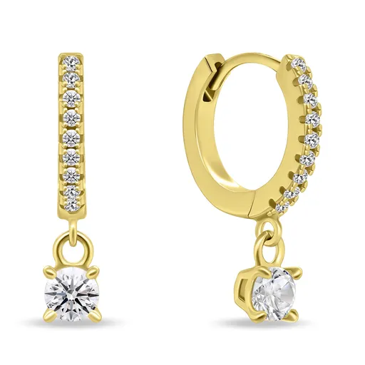 Brilio Silver Cercei rotunzi strălucitori cu zirconii EA882Y